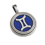 GEMINI Mens Color Zodiac Sign Pendant by Bico Australia - Blue