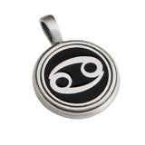 CANCER Mens Color Zodiac Sign Pendant by Bico Australia - Black