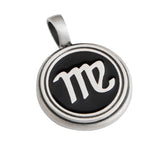 VIRGO Mens Color Zodiac Sign Pendant by Bico Australia - Black