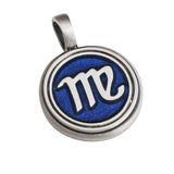 VIRGO Mens Color Zodiac Sign Pendant by Bico Australia - Blue