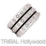 Tail Gunner Wide Black Stripes Industrial Studs Ring by Bico Side View