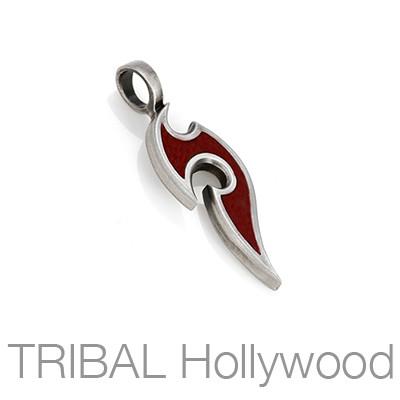 Bico Titik Calm Soul Mens Tribal Necklace Pendant Red