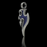 Sungai Flow of Life Mens Tribal Necklace Pendant by Bico on Black