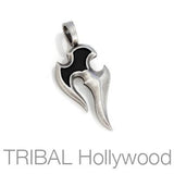 AKOMA African Adinkra Tribal Necklace Pendant by BICO Australia | Tribal Hollywood Black 
