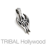 Fu Xing Good Luck Bat Mens Tribal Necklace Pendant by Bico Black