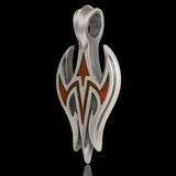 Fu Xing Good Luck Bat Mens Tribal Necklace Pendant by Bico Side View