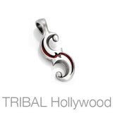 Slider Cleverness Mens Tribal Necklace Pendant by Bico Red