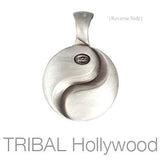 Black and White Yin and Yang Mens Necklace Pendant by Bico Back Side