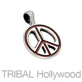 Pax Color Peace Sign Necklace Pendant by Bico Australia Red 