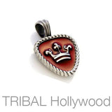 Royal Pick Color Guitar Pick Crown Necklace Pendant by Bico Red