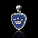 Royal Pick Color Guitar Pick Crown Necklace Pendant by Bico on Black