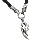 Mens Jewelry Phenix Necklace Pendant with Leather Necklace