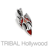 Blackbird Raw Speed Mens Tribal Necklace Pendant by Bico Red