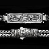Konstantino Movable Gold Serpent Heads Silver Mens Bracelet Close-up