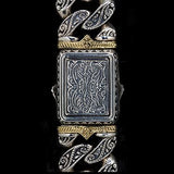 Konstantino Greek Spiral Scrollwork Silver Mens Bracelet Clasp