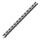 BLACK STRIPE Mens Bracelet in Stainless Steel
