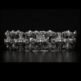 William Henry Engraved Shield Silver Mens Bracelet 1