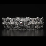 William Henry Engraved Shield Silver Mens Bracelet 5