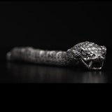 William Henry Sculpted Snake Sterling Silver Mens Bracelet 7