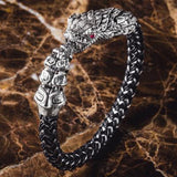 William Henry Sterling Silver Rattlesnake Mens Bracelet 6