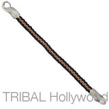 UROBOS SNAKE BLACK AND BROWN Woven Cord Mens Bracelet by Bico