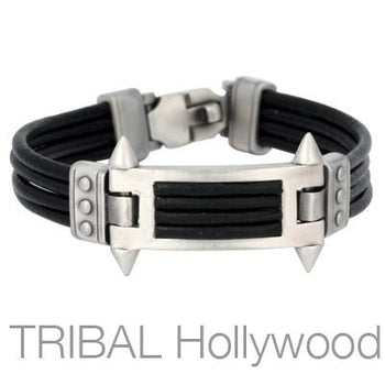 PHALANX BLACK BRACELET Multi-Strand Leather for Men by Bico Australia