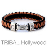 Traveller Brown and Black Rope Ladder Mens Bracelet by Bico 