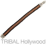Traveller Brown and Black Rope Ladder Mens Bracelet by Bico Flat View