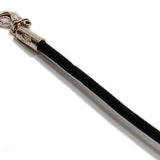 BLACK LEATHER NECKLACE Plain Medium Width 