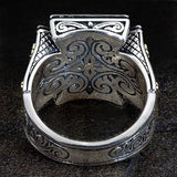 Konstantino Royal Maltese Cross Sterling Silver Mens Ring Back View