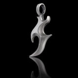 Blaze Energy Flame Mens Tribal Necklace Pendant by Bico Side View