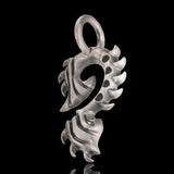TIGER CLAW Spiked Tribal Mens Necklace Pendant in Silver by BICO Australia Side View
