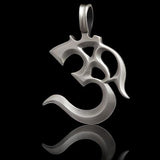Mens OM Necklace Large Size Side View