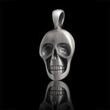 MORTY Skull Pendant in Silver Side View