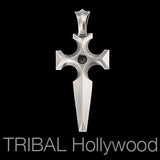 NOBLE SWORD Silver Pendant Front View