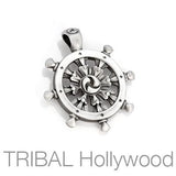 Bico Dharmachakra Buddhist Wheel Mens Necklace Pendant 