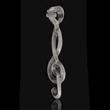 Treble Clef Passion for Music Mens Necklace Pendant by Bico Side View