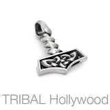 Thors Hammer Celtic Knot Mens Necklace Pendant by Bico