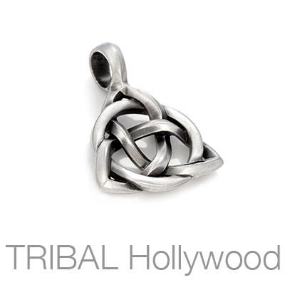 Triquetra Celtic Trinity Knot Mens Necklace Pendant by Bico 