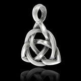 Triquetra Celtic Trinity Knot Mens Necklace Pendant by Bico Side View