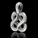 Unbounded Hearts Celtic Knot Mens Necklace Pendant by Bico Side View