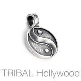 Gray Yin and Yang Tao Symbol Mens Necklace Pendant by Bico 
