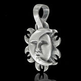 Soluna Sun Moon Face Mens Necklace Pendant by Bico Australia Side View