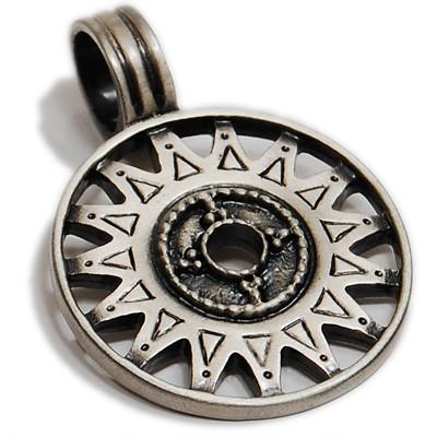 Shemesh Wisdom Sun Symbol Mens Necklace Pendant by Bico