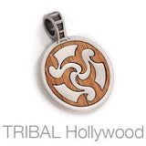 Bico Dahaka Silver Serpent God Rosewood Mens Tribal Pendant