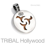 Bico Dahaka Silver Serpent God Rosewood Mens Tribal Pendant Back View
