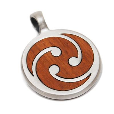 TRE Pendant in Rosewood and Silver 