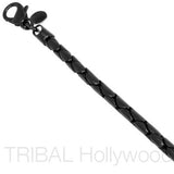 A PURE Mens All Black Gunmetal Chain Flat View