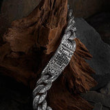 UnKaged BLACK SAPPHIRE CROSS Bracelet by Scott Kay Mens Sterling Silver | Tribal Hollywood Style Shot
