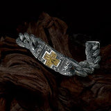A GOLD CROSS UnKaged Sterling Silver Bracelet by Scott Kay Mens Jewelry | Tribal Hollywood Style Shot 1